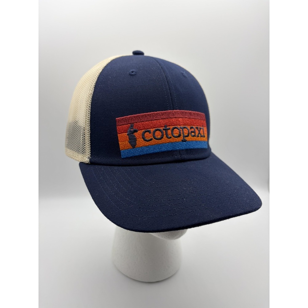Cotopaxi Hat Cap Snap Back Blue Trucker Mesh Logo Mens One Size Outdoor Hiking